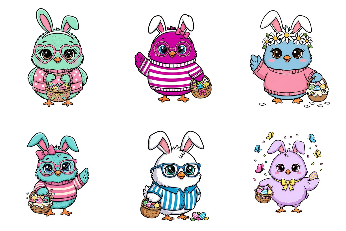 100 Kawaii Easter Chicks Transparent, an Object Graphic by XPERTDESIGNER (Photo 2 of 18)