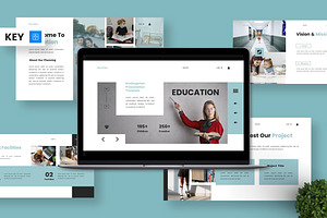 Education - Kindergarten Key, a Presentation Template by Deepslide Studio