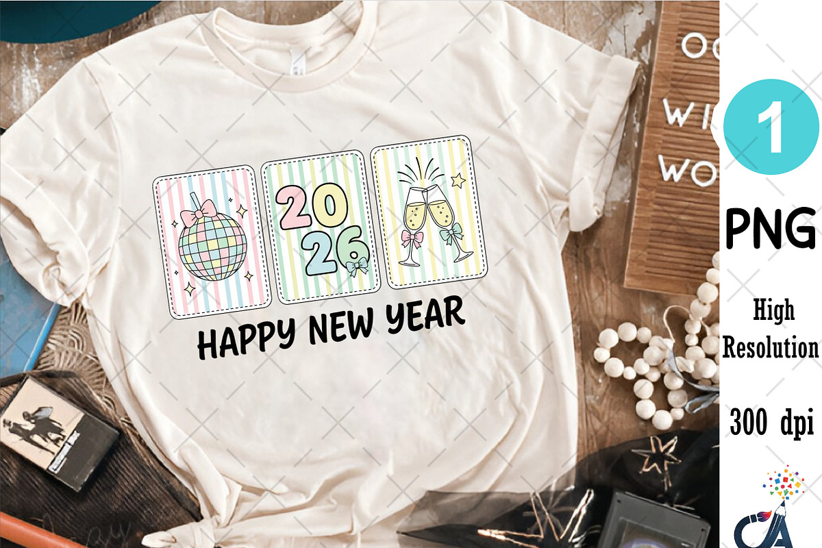 Happy New Year 2026 Frame PNG, an Illustration by Creative Art (Photo 4 of 6)