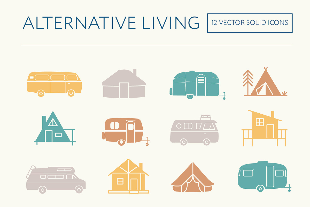 Alternative Living icons, a Graphic by the cabin supply co (Photo 2 of 4)