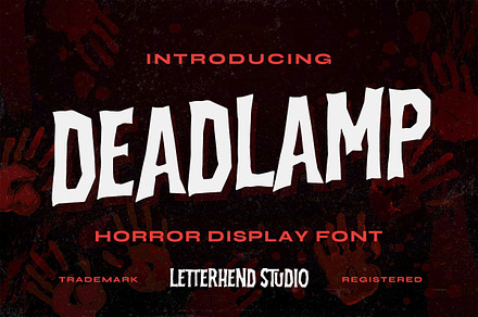 Deadlamp - Horror Display Font, a Handwritten Font by Letterhend Studio
