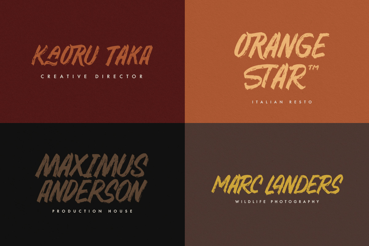 Samrose - Textured Brush Typeface preview 7