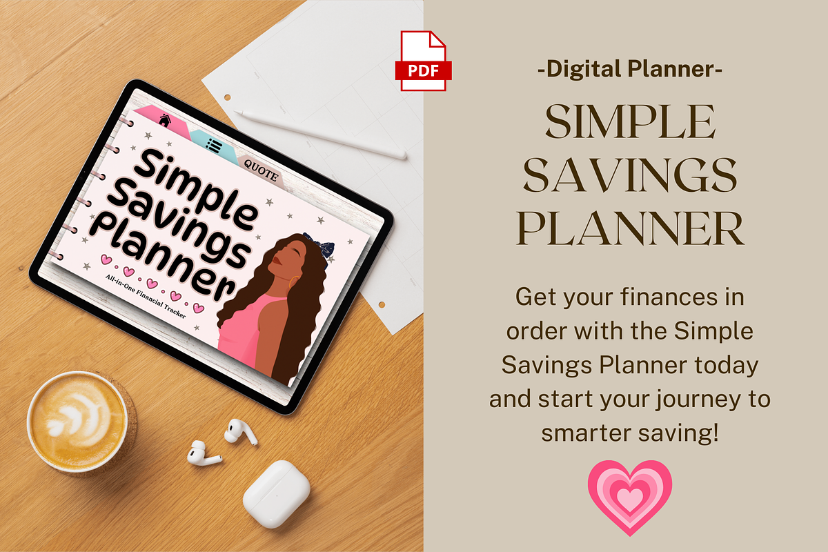 Simple Savings Planner, a Templates & Theme by bellaROSEworkshop (Photo 5 of 5)