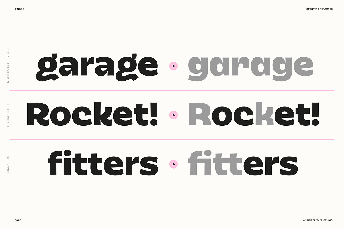 Dingos | Compact Chunky Display Sans, a Sans Serif Font by Antipixel Type Studio (Photo 5 of 16)