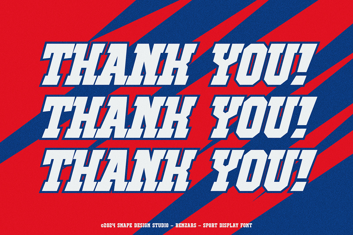 Benzars - Sport Display Font, a Serif Font by Snape Design Studio (Photo 12 of 12)