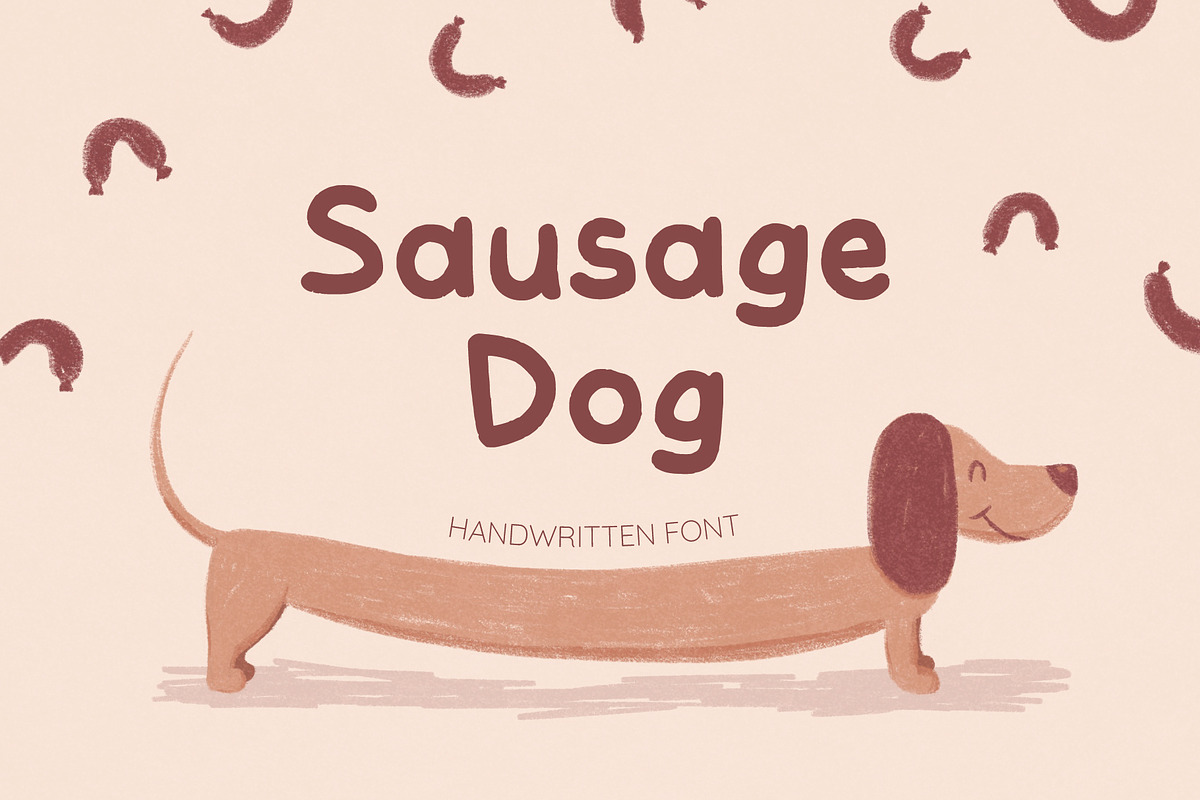 Sausage Dog, a Handwritten Font by Jelena Sardi (Photo 1 of 4)