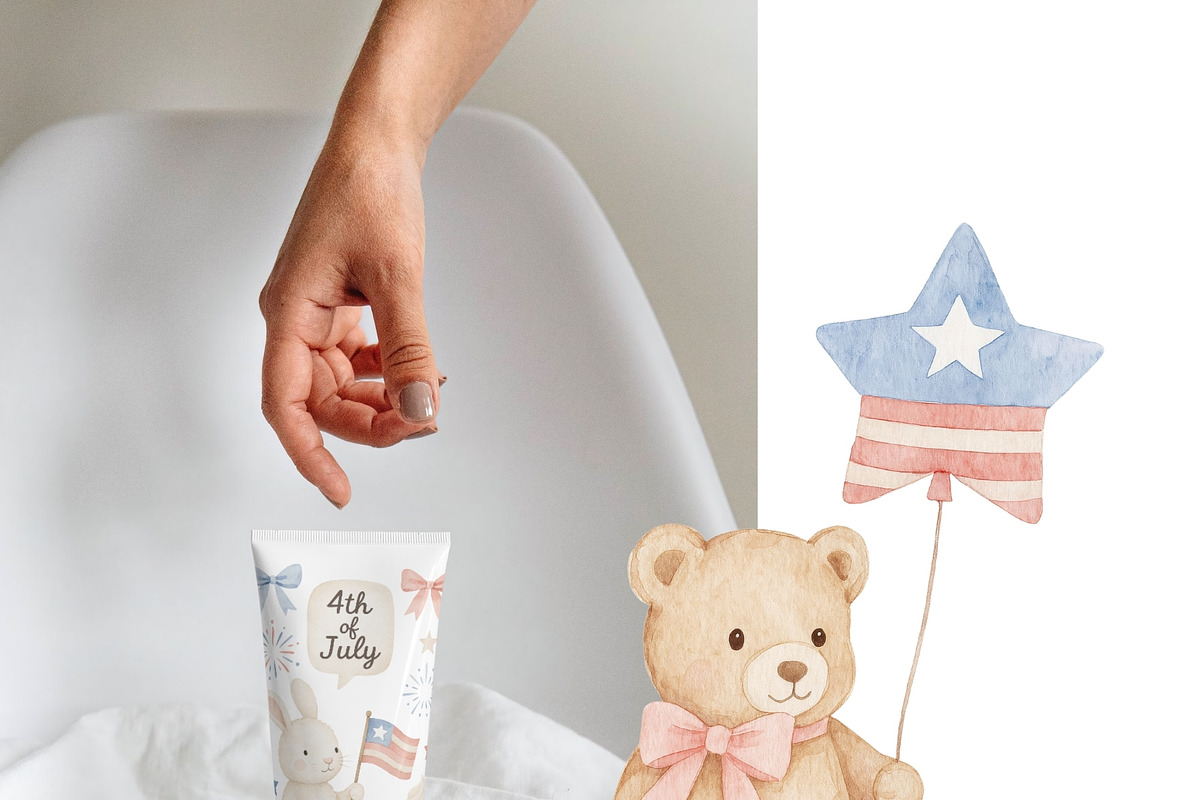 4th of July Baby Clipart Set, an Illustration by Pati Paints (Photo 8 of 8)