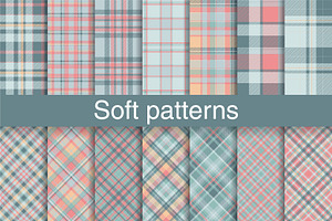 102 Plaid Patterns Soft & Pastel