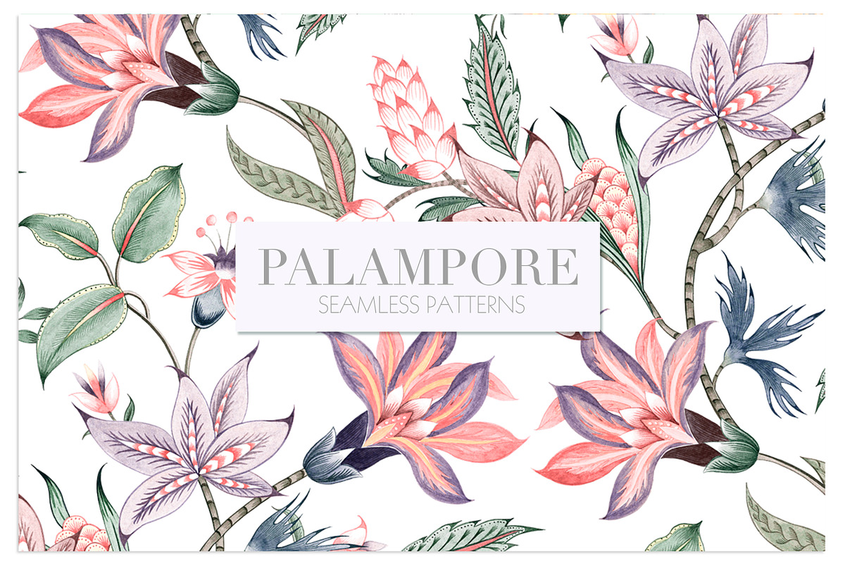 Palampore seamless watercolor print!, an Illustration by TSTUDIO (Photo 8 of 8)