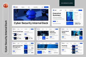 Cyber Security Internal Deck, a Presentation Template by Sixtemp