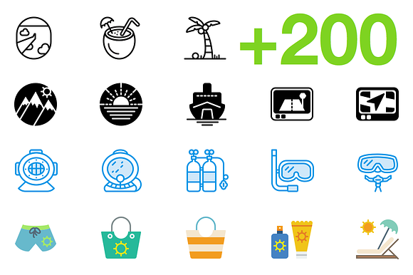 Smashicons 200 Travel Icons