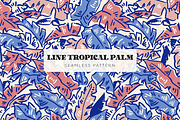 Tropical Hand Drawn, Palm Prints, a Pattern Graphic by ASTUDIO (Thumbnail 4 of 7)