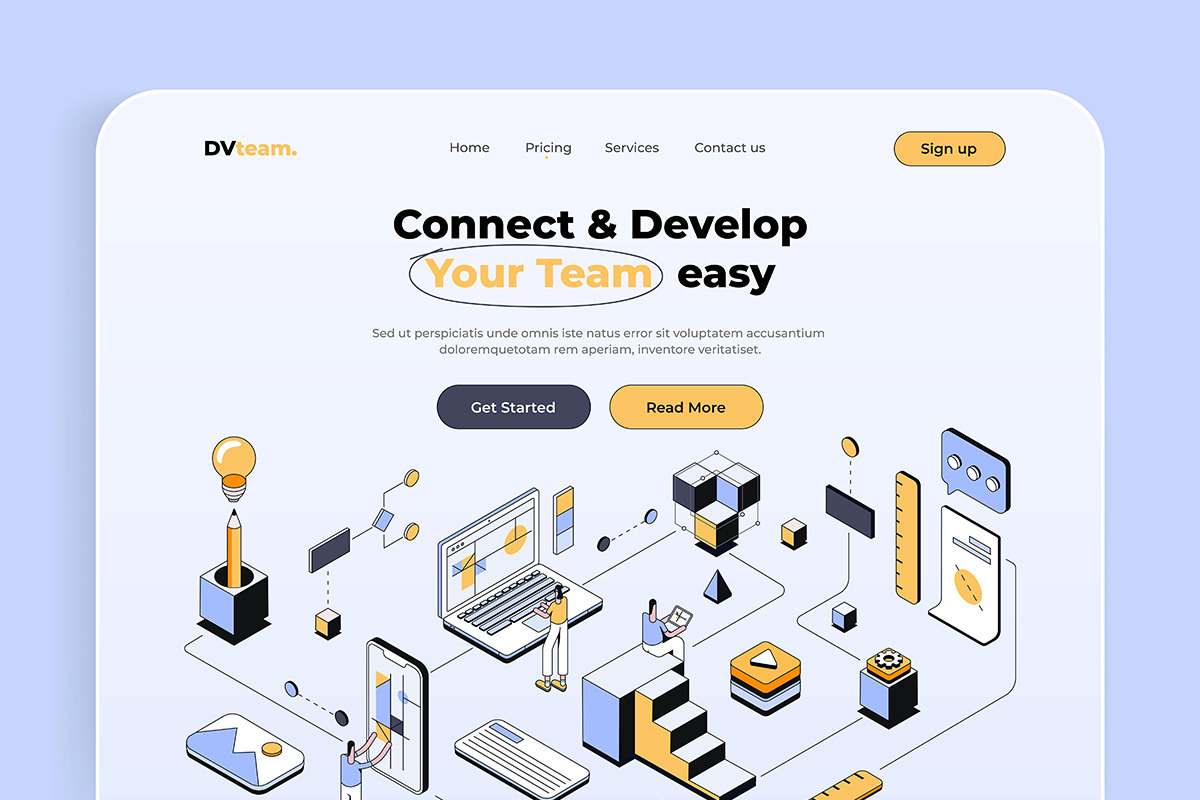 Collection of Landing page templates, a Templates & Theme by Creative Graphics (Photo 10 of 11)