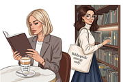Bookish Era Fashion Illustrations, a Person Illustration by Tanya Kart (Thumbnail 6 of 8)