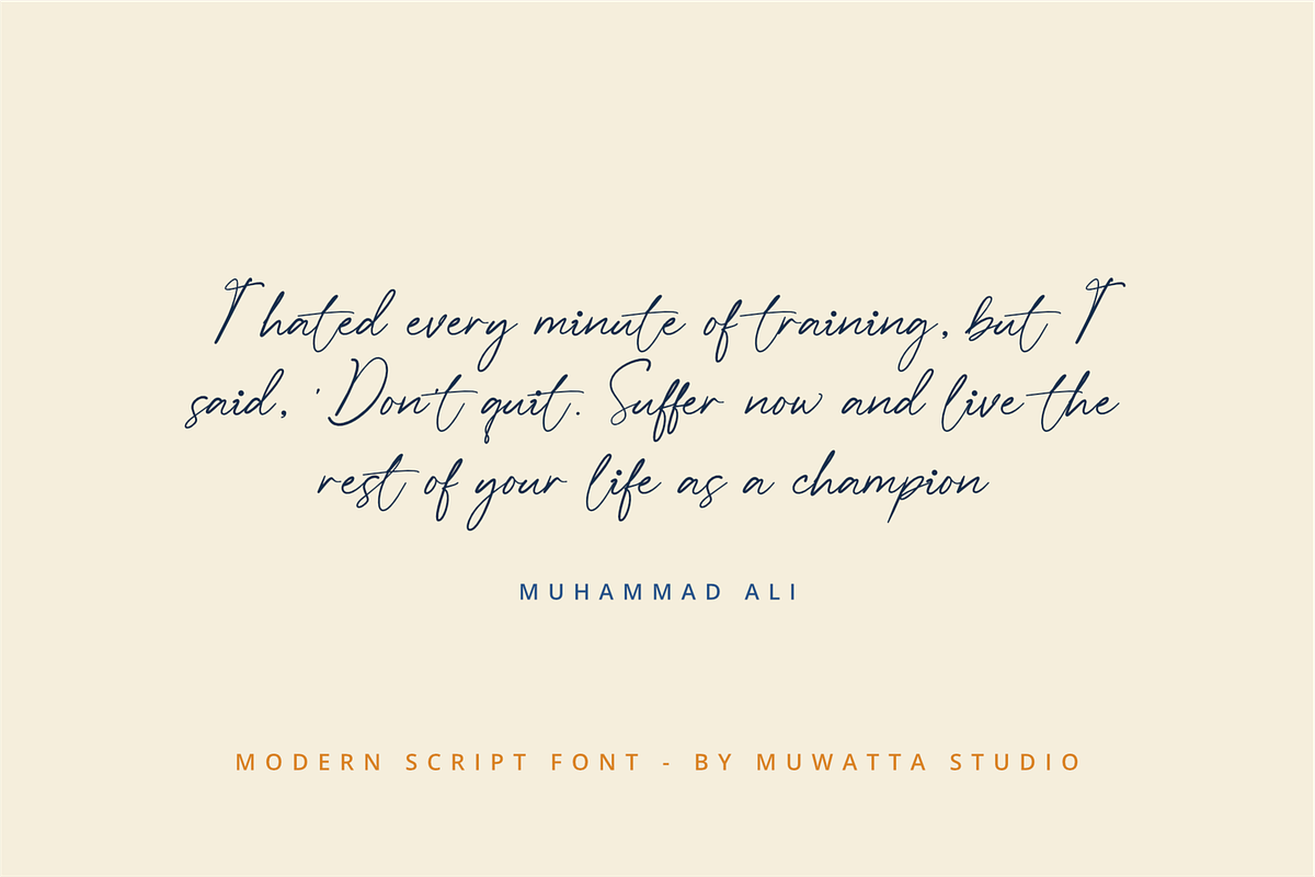 Bright Script, a Handwritten Font by Muwatta Studio (Photo 7 of 10)