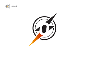 Universal Letter O Logo. Flash Sign.