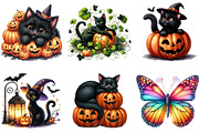 Black Cat and Pumpkin for Halloween, an Illustration by DreamArtGraphic (Thumbnail 3 of 4)