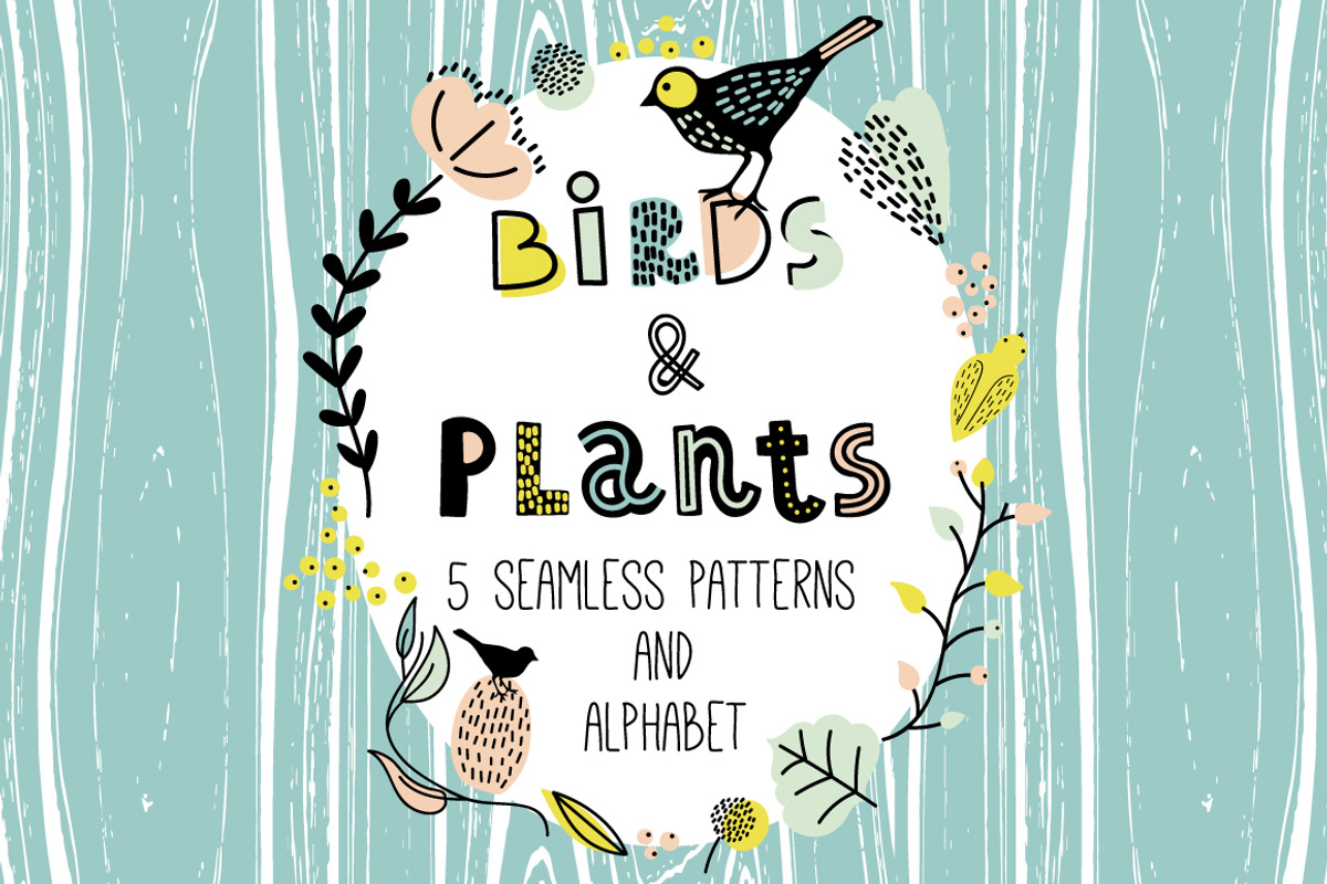 Birds&Plants, a Pattern Graphic by Daria Miazhevich (Photo 1 of 3)