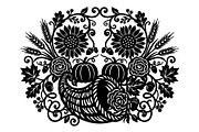 Elegant Floral Pumpkin Cornucopia, an Object Graphic by Gfx_Store (Thumbnail 6 of 16)
