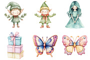 Mint and Pink Christmas Clipart, an Illustration by CitraGraphics (Thumbnail 4 of 5)