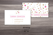 Glam Dots Business Card, a Business Card Template by Twilight & Twine (Thumbnail 1 of 3)