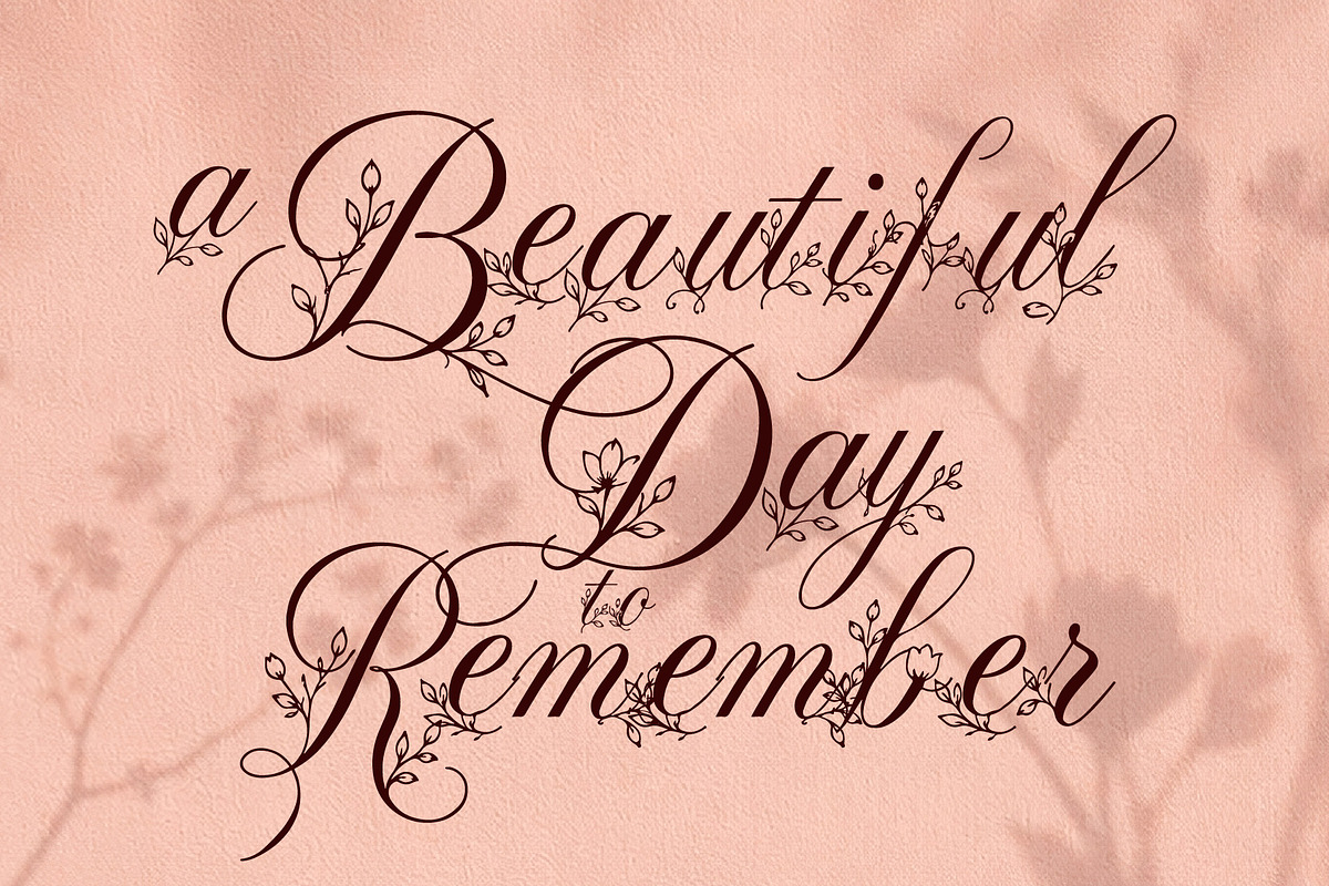 FLORAL DECORATIVE FONT COLLECTION, a Script Font by HypeWorksCo (Photo 4 of 18)