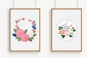 Coquette Floral Frames Clipart, an Illustration by Libby Wishes (Thumbnail 3 of 7)