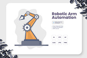 Robotic Arm Automation Illustration, a Technology Illustration by erifqizeicon (Thumbnail 1 of 3)