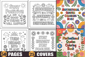 Motivational Quotes Coloring Book, an Object Graphic by protabsorkar11
