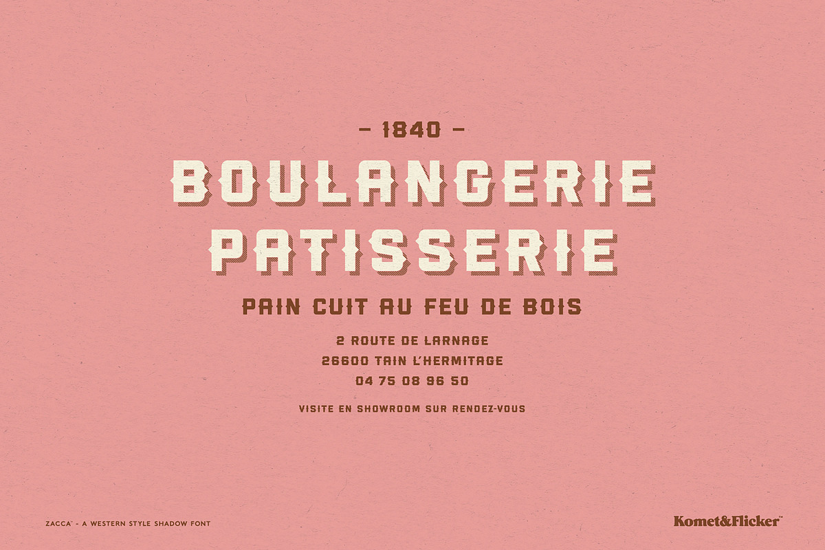 Zacca - A Western Shadow Font, a Sans Serif Font by Komet & Flicker (Photo 11 of 13)