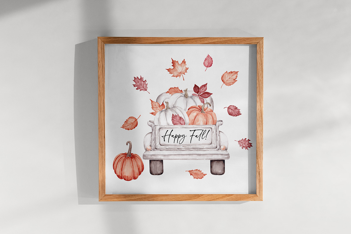 Watercolor Clipart Autumn Spirit, a Seasonal Illustration by SirenaArt (Photo 8 of 8)