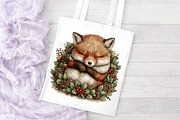 Whimsical Christmas Animals Clipart, a Seasonal Illustration by Canvas Craft (Thumbnail 8 of 10)