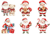 Cute Santa Claus Christmas Clipart, a Seasonal Illustration by CitraGraphics (Thumbnail 3 of 7)