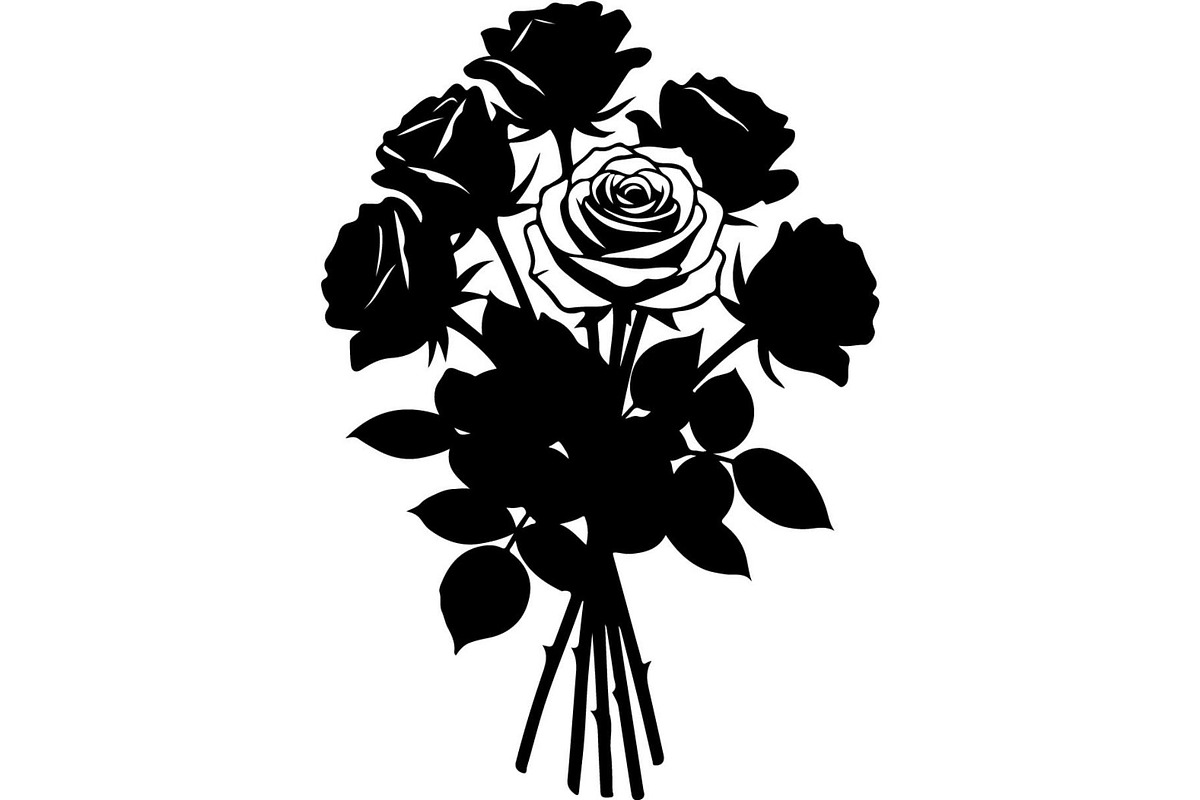 Wedding Flower Bouquet Silhouette, an Object Graphic by Creativeshirt (Photo 17 of 20)