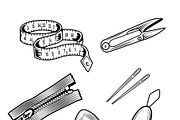 Vintage sewing accessory logo set, an Object Illustration by LogosDen (Thumbnail 3 of 3)