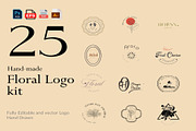 Hand made Botanic Logo KIT, a Branding & Logo Template by Zsstudio (Thumbnail 1 of 8)