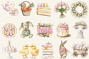 Sunny Easter Day Clipart, an Illustration by NadiaTheronArt (Thumbnail 2 of 5)