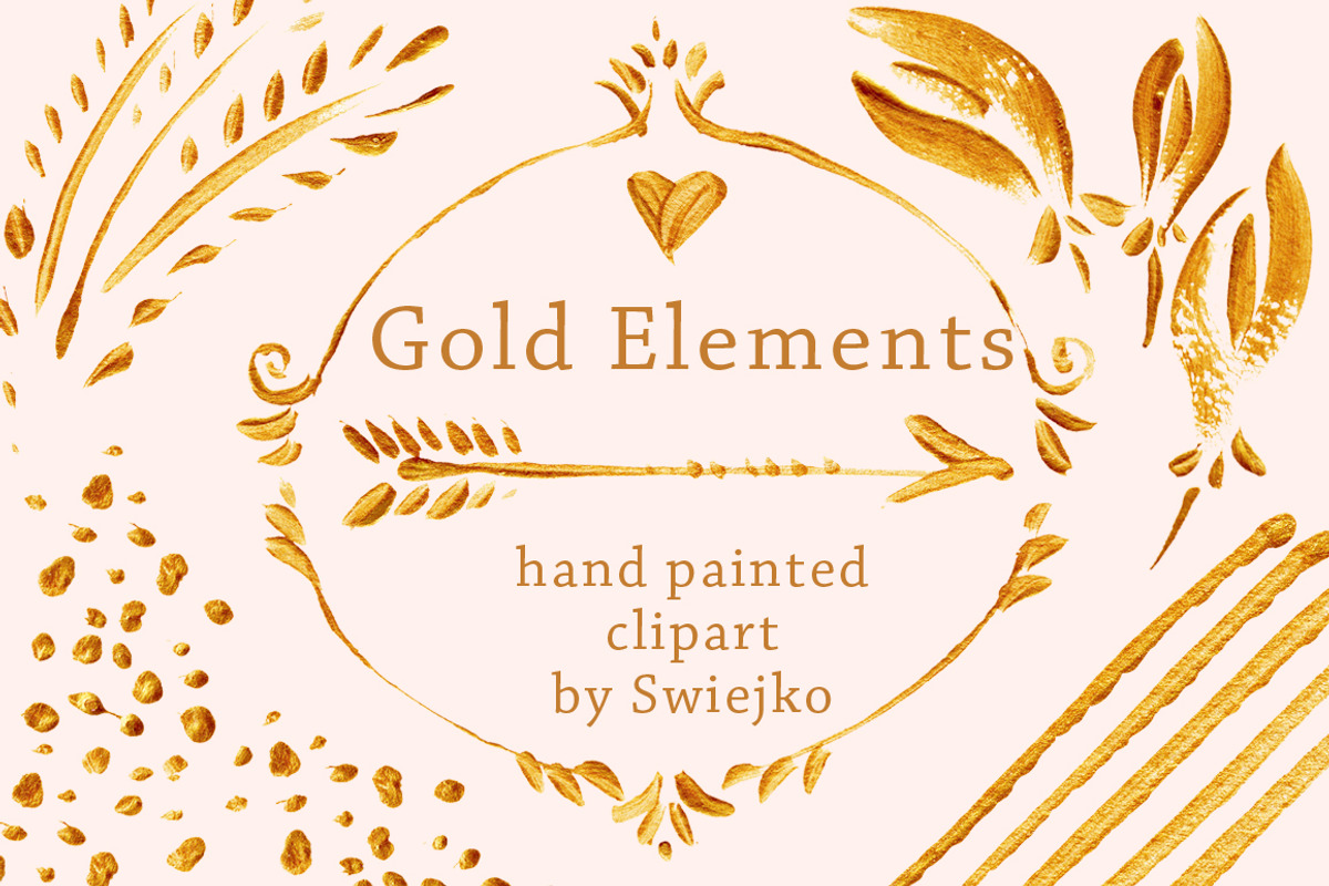Gold Design Elements, a Texture Illustration by swiejko (Photo 1 of 2)