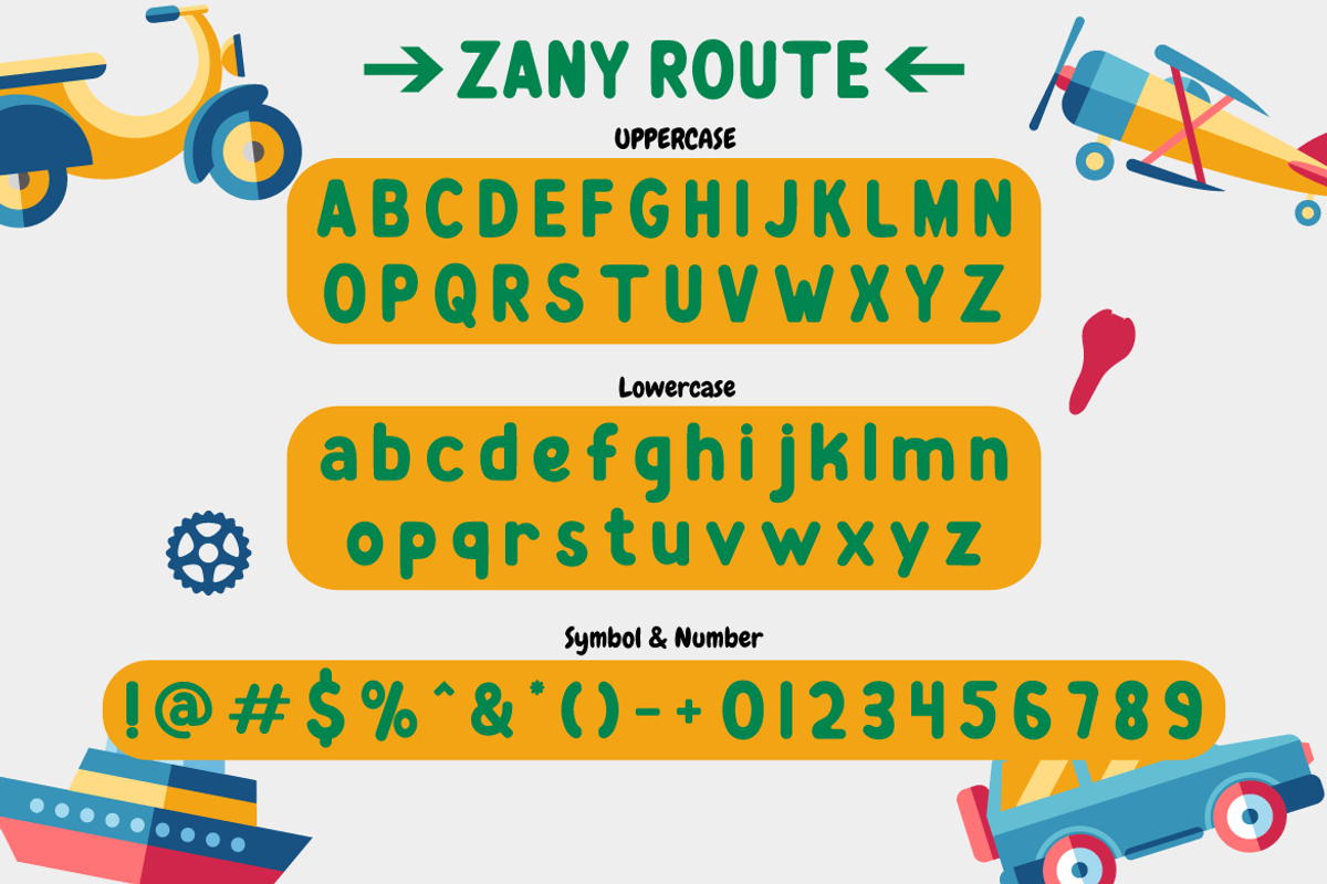 Zany Route – 11 Quirky Font, a Font by PutraCetol Studio (Photo 5 of 10)