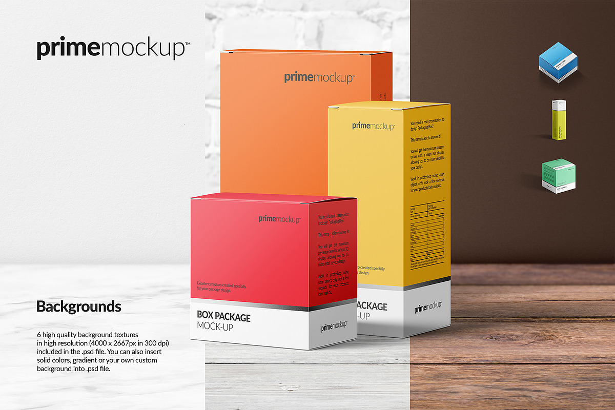 Cardboard Package Box Mockup Bundle, a Merchandise Mockup by PrimeMockup (Photo 5 of 7)