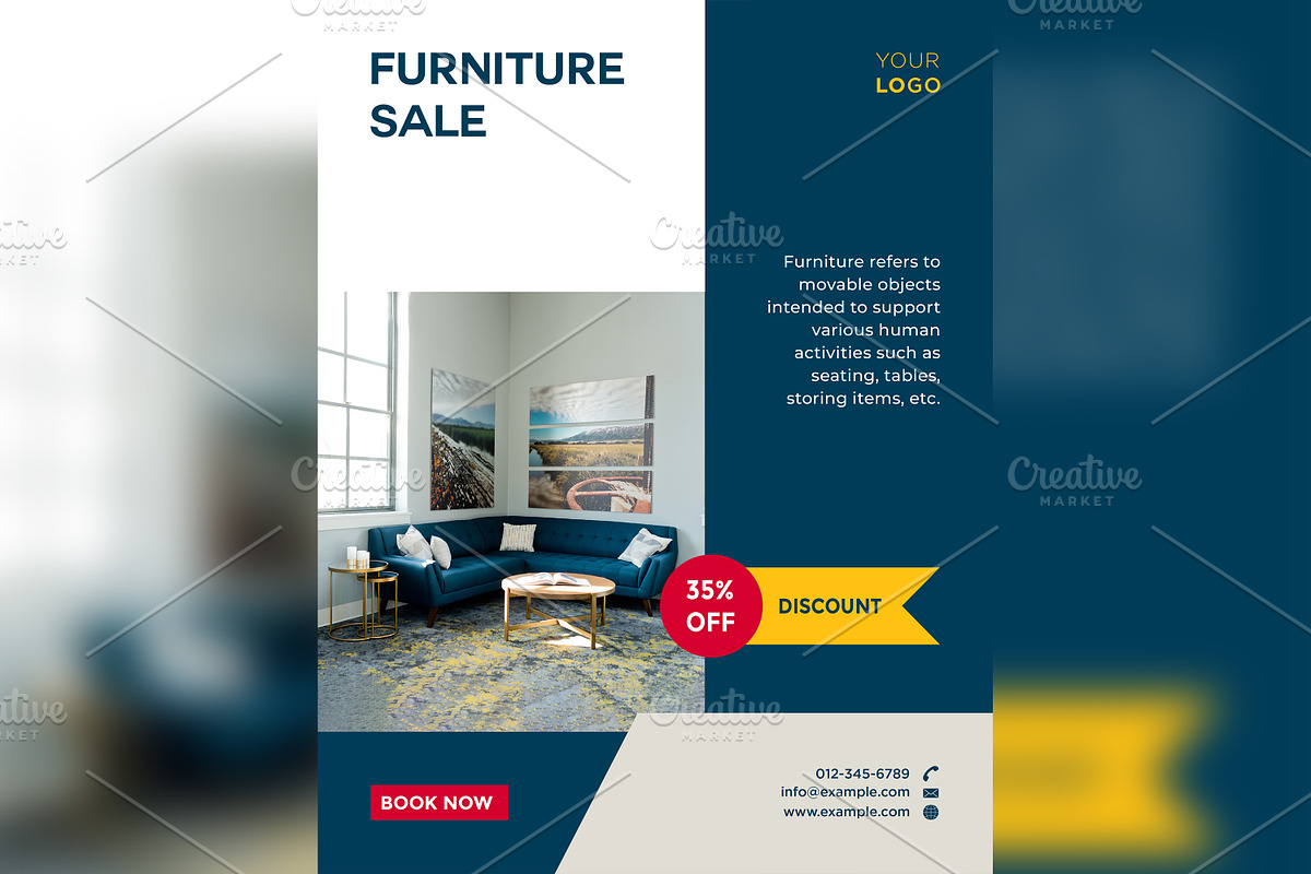 Modern Furniture Poster Design 47, a Social Media Template by shahsoft (Photo 2 of 2)