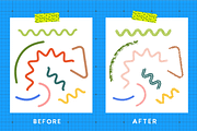 Illustrator Fineliner Brushes 15x, a Brush Add-On by Esther Nariyoshi (Thumbnail 2 of 7)