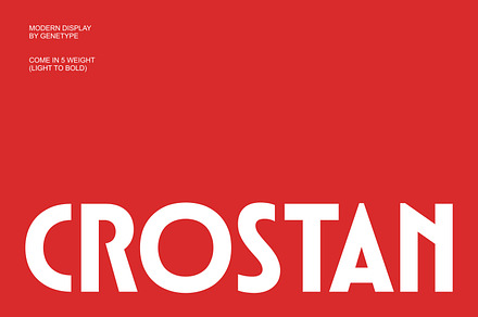 Crostan Display Font, a Sans Serif Font by Genetype