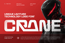 Crane - Unique Technology Logo Font