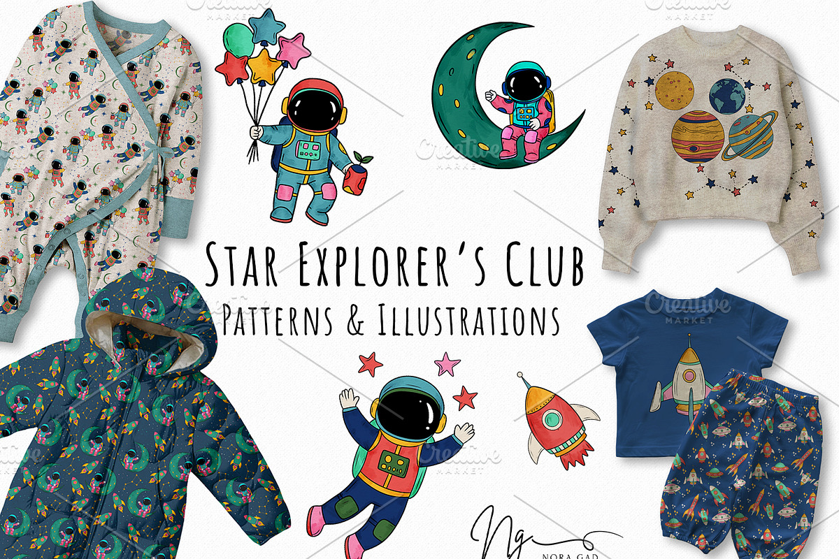 Star Explorers' Club Collection, a Pattern Graphic by Nora Gad (Photo 1 of 38)
