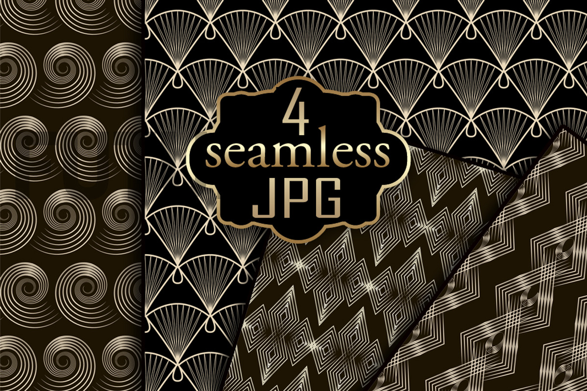 Patterns modern backgrounds Art Deco, a Pattern Graphic by Futurel (Photo 1 of 3)