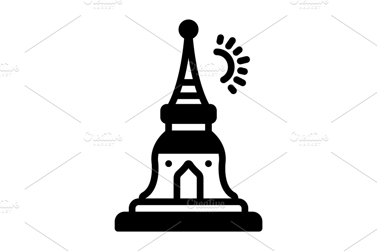 Thailand religious solid icon, a Solid Icon by Creative priyanka