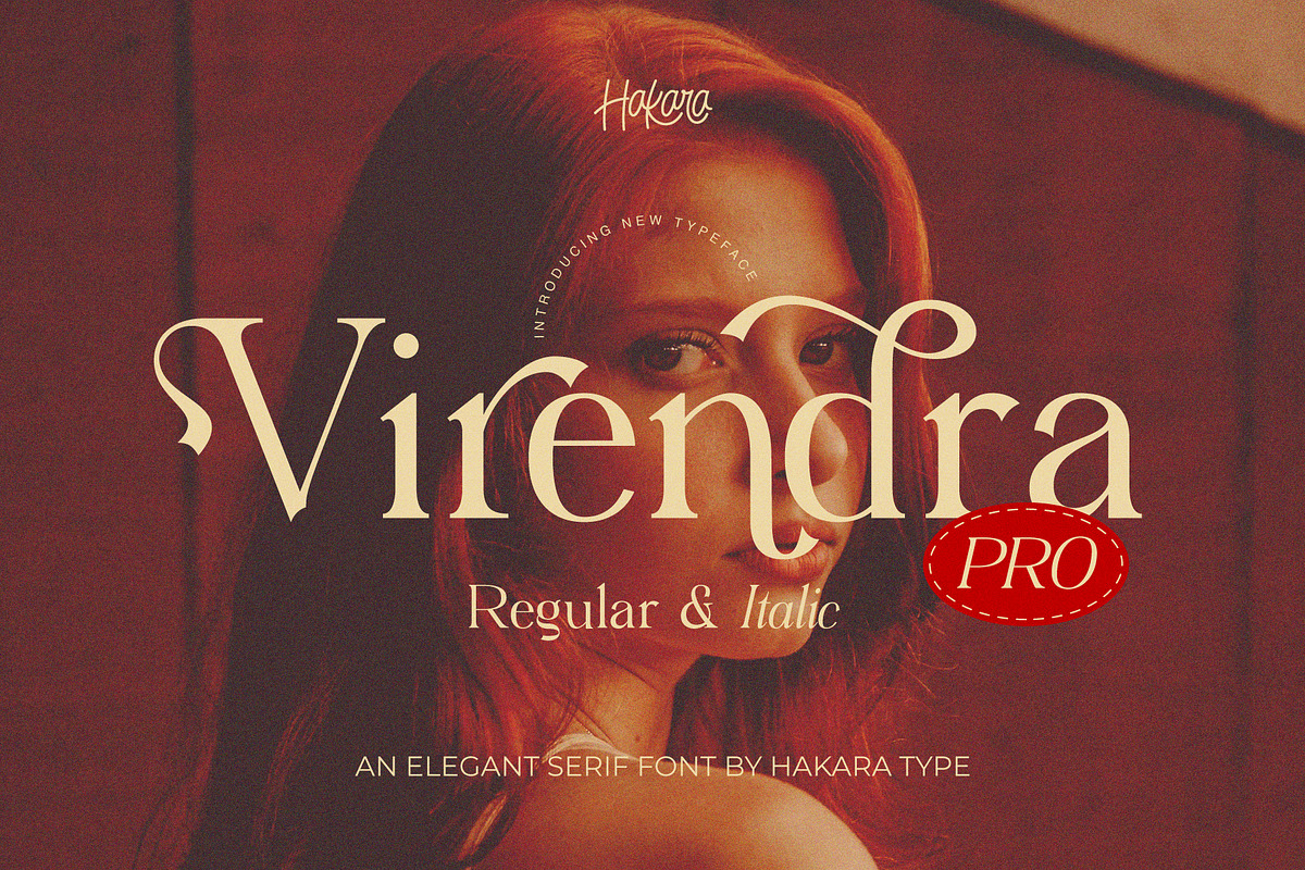 Virendra Pro - Modern Serif Font, a Serif Font by Hakara Type (Photo 1 of 15)