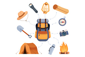 To take on hike. Items and equipment, a Sport Illustration by Stock-Smart-Start