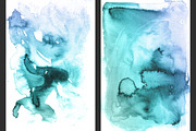 Blue Ombré India Ink Backgrounds, a Texture Graphic by M. by mprintly (Thumbnail 4 of 5)